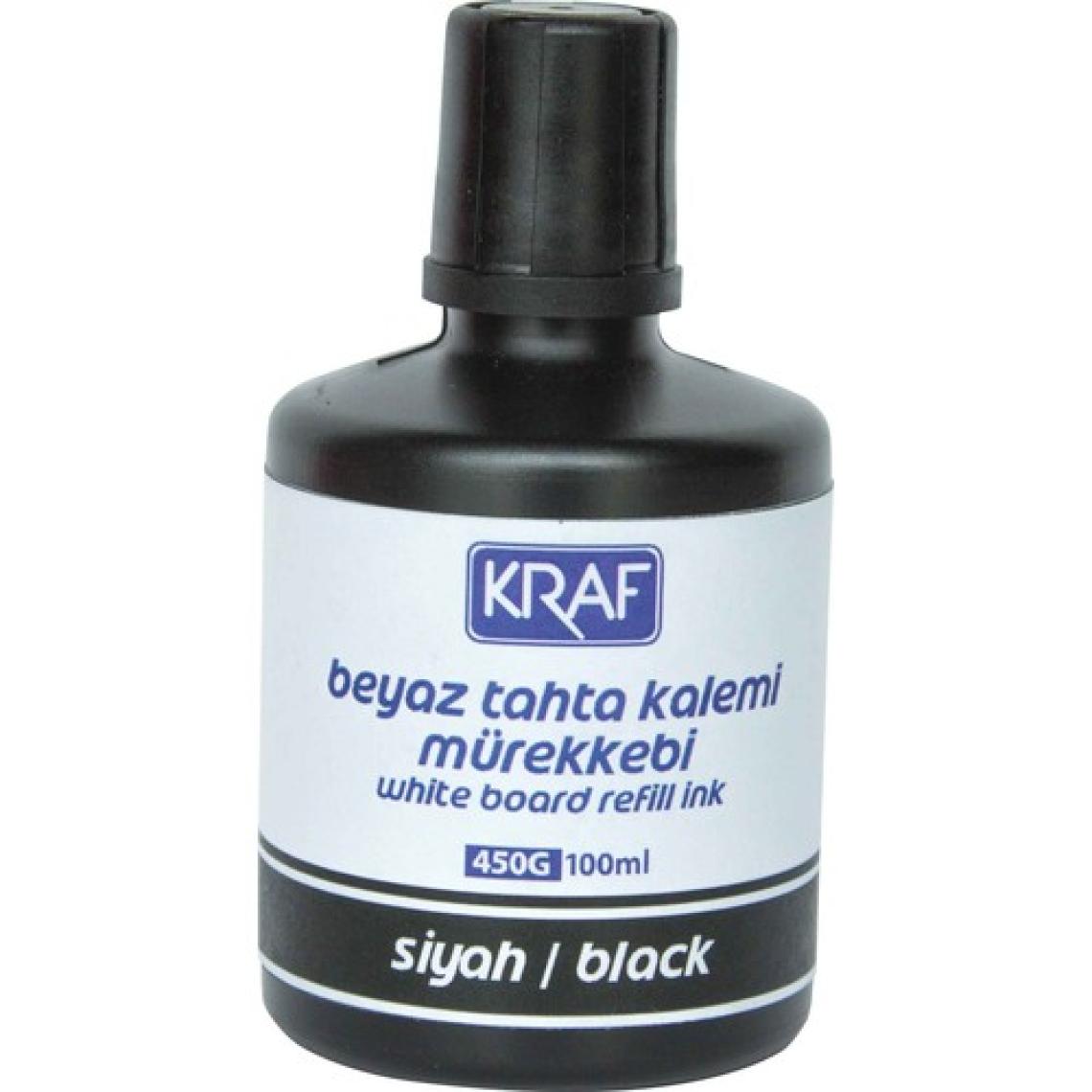 Kraf Beyaz Tahta Kalem Mürekkebi 100Ml Siyah 450G