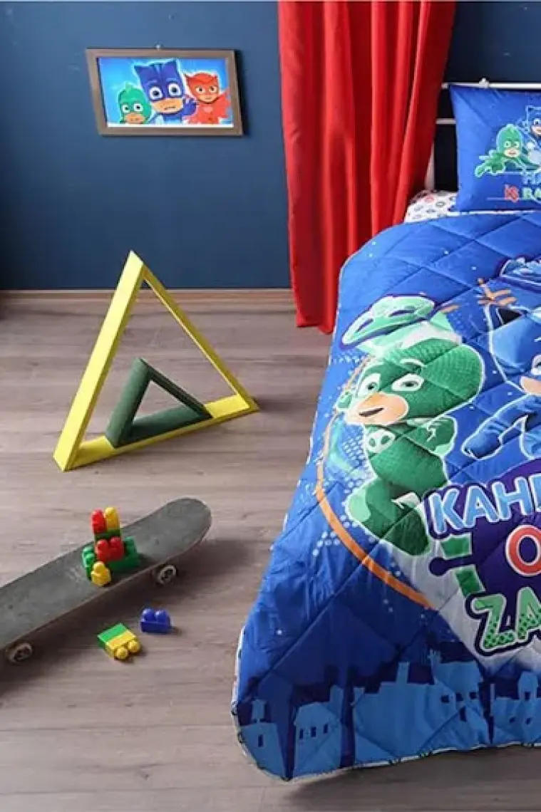Taç Pj Masks Pamuk Lisanslı Yorgan Seti