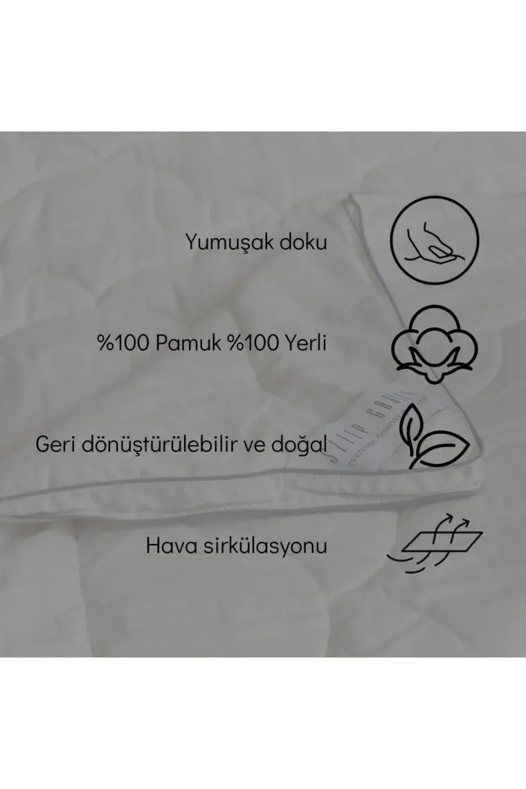 Sleep Garden Doğal %100 Pamuk Tek Kişilik Lüks Yorgan