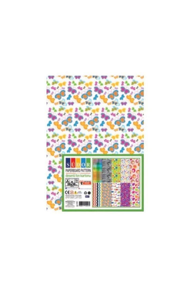 Südor Desenli Fon Kartonu 25X35 250 G 10 Desen Ek02