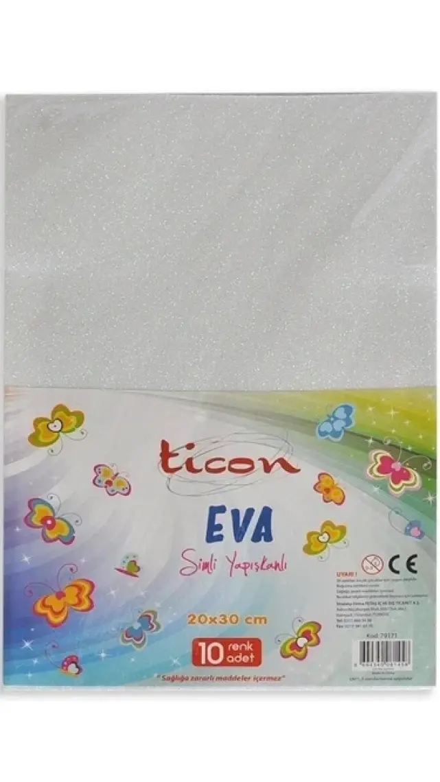 Ticon 1.5Mm Simli Yapışkanlı Eva 20 X 30Cm-10'Lu