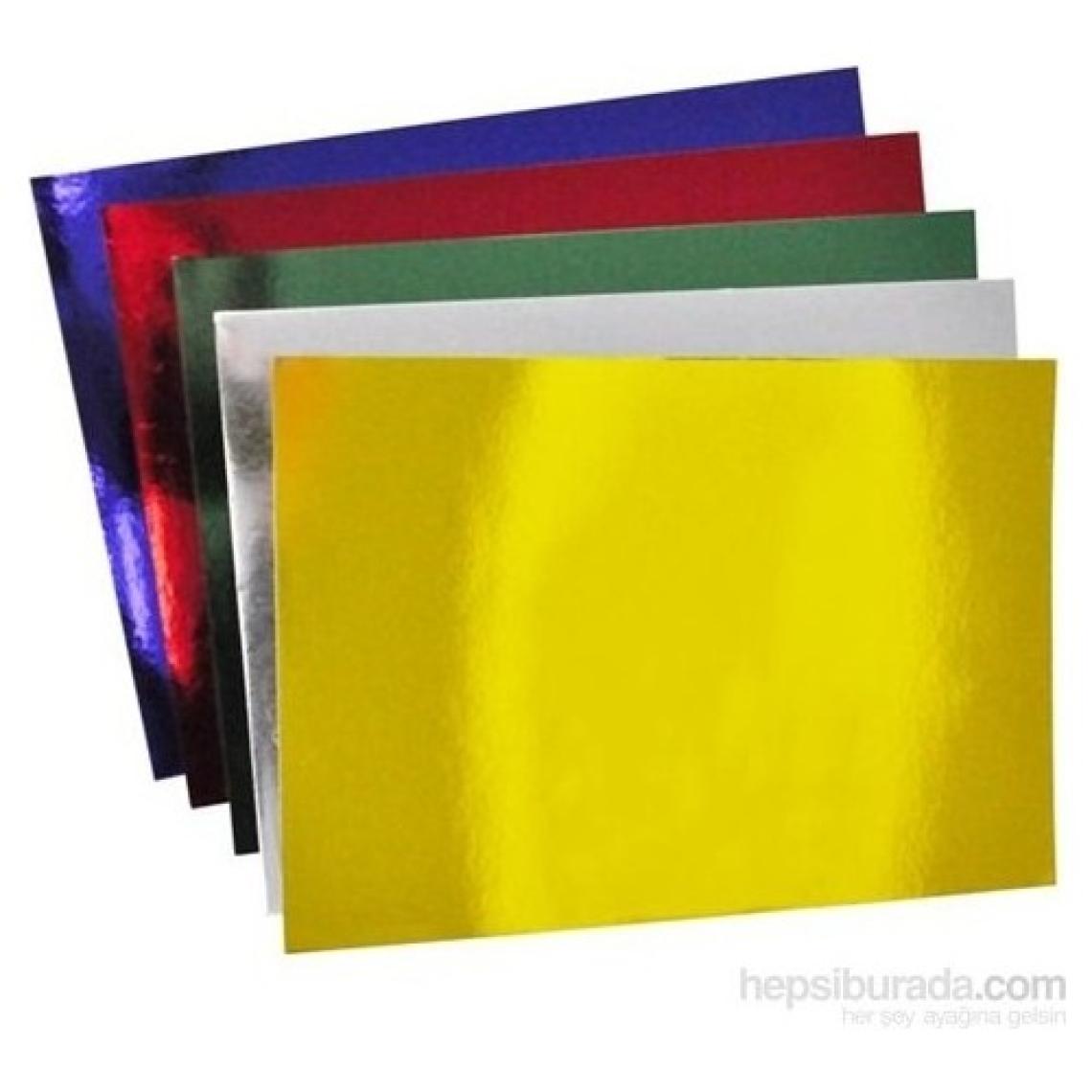 Zirve Metalik Aynalı Fon Kartonu 50X70 Karışık Renk 10 Lu