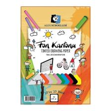 Kolej Alx-0091 Kolej Fon Kartonu A4 10'lu Karışık Renkli Fon Kartonu