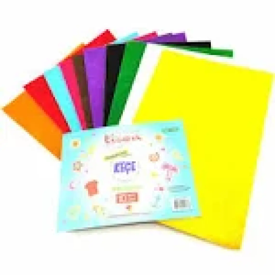 Ticon A4 Yapışkanlı Keçe 10 Adet 10 Renk Karışık Paket