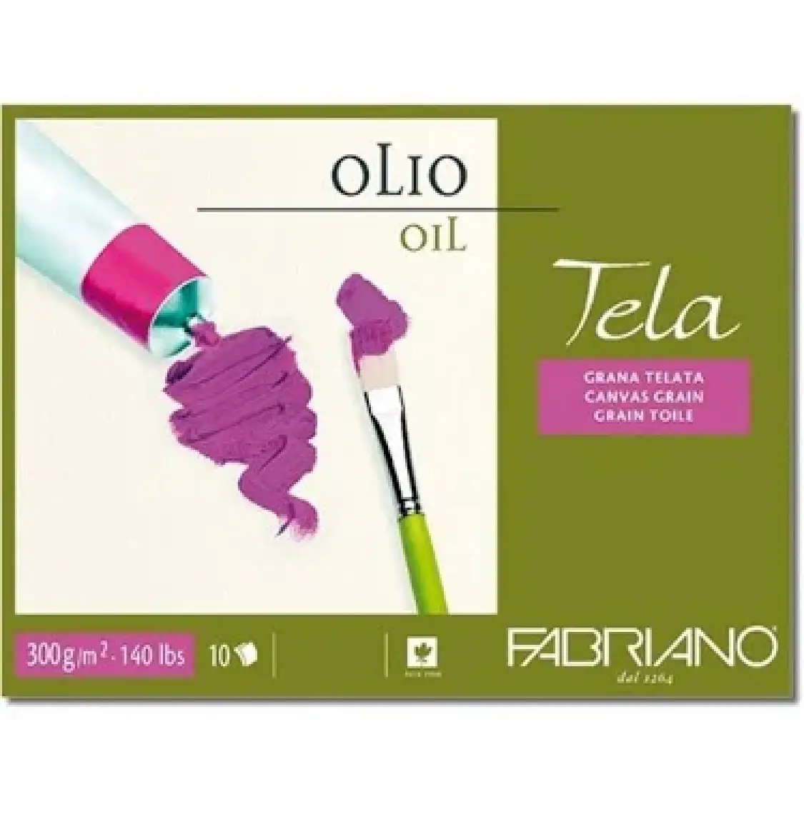 Fabriano Tela Olio, Tual Dokulu Yağlı Boya Blok, 300Gr, - Gt/Cg - 24X32Cm