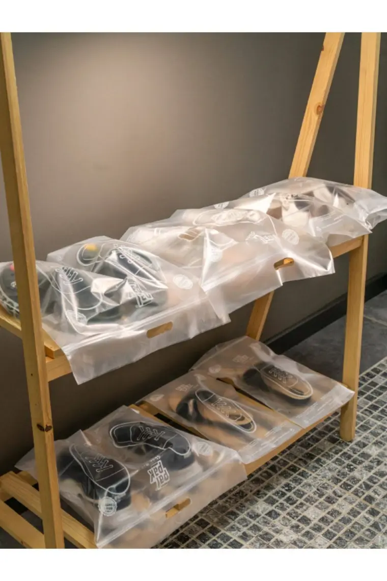 Palpak Tekli Paketlemeye Uygun Pudra Kokulu Ayakkabı Taşıma ve Saklama Poşeti-6'lı