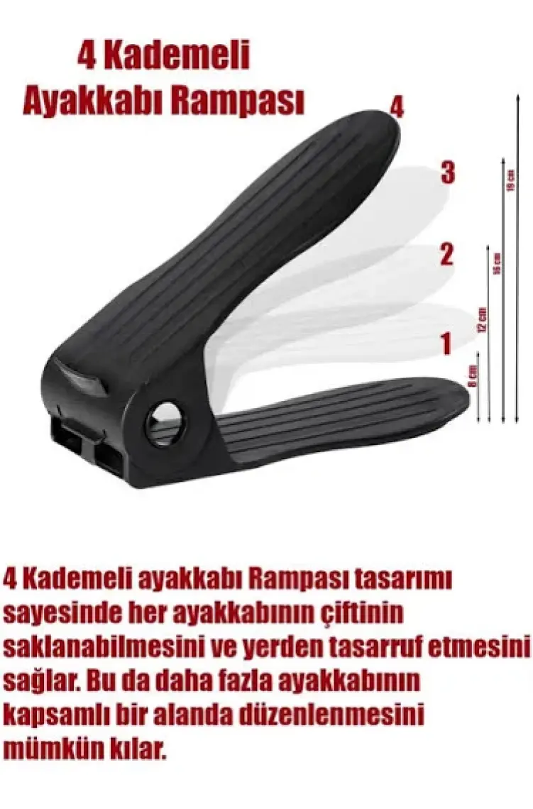 Dükkanönü Ayakkabı Rampası (Siyah) 10 Lu