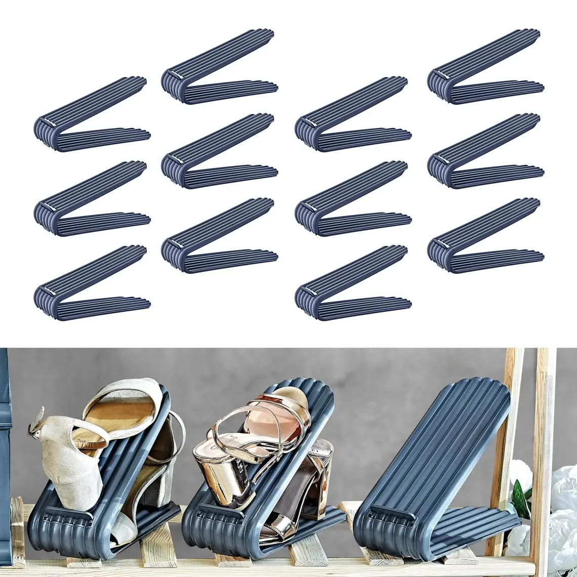 Smartware Clamp 12'li Set Ayarlanabilir Ayakkabı Rampası