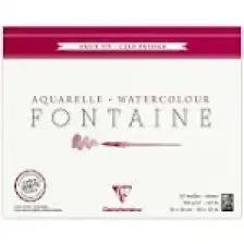 Clairefontaine Fontaine 24x30 cm 10 Sayfa Kenarı Yapışkanlı Suluboya Bloğu FT96414