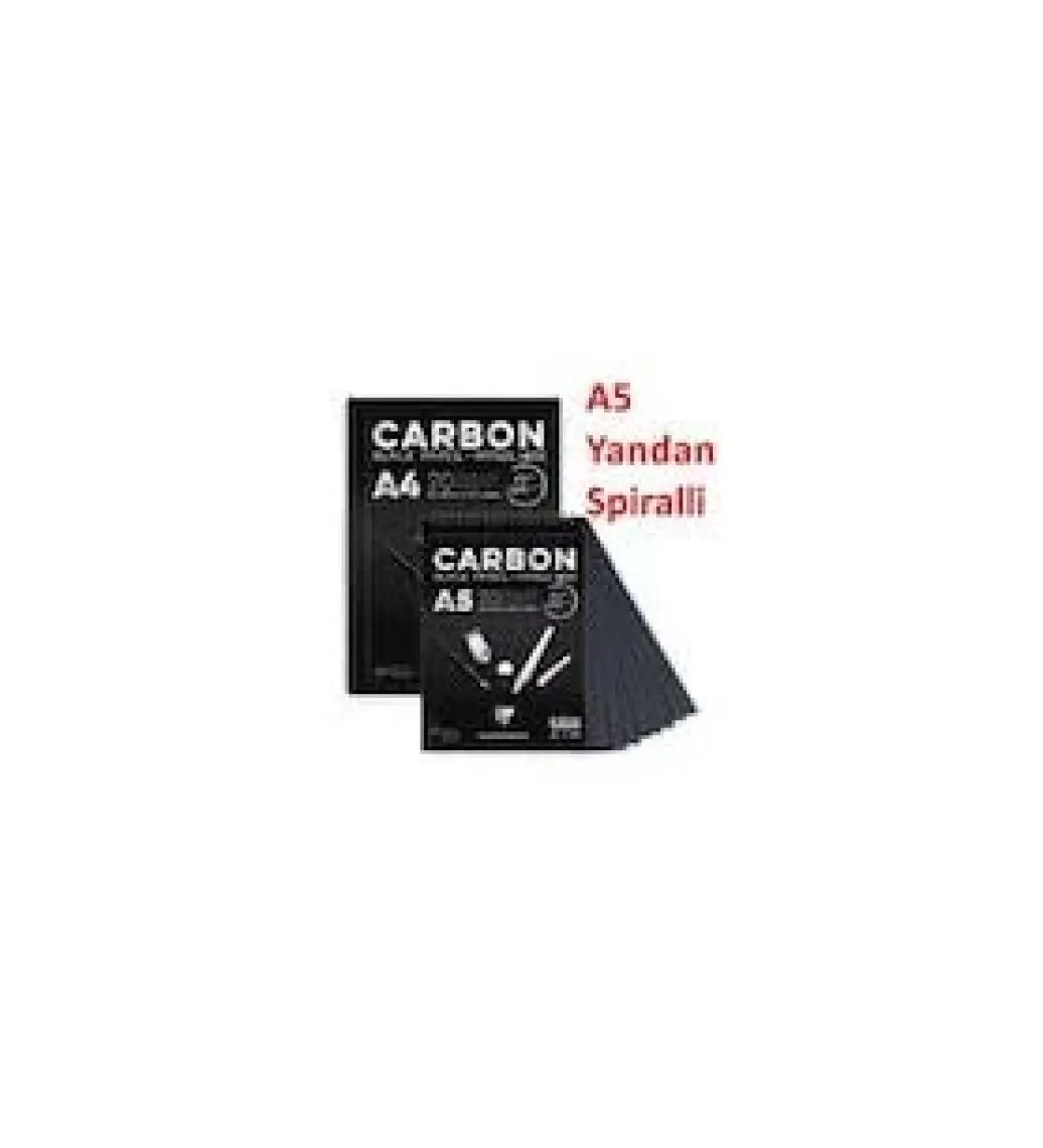 Clairefontaine Resim Defteri Carbon A5 Siyah Defter 20 Yaprak 97617