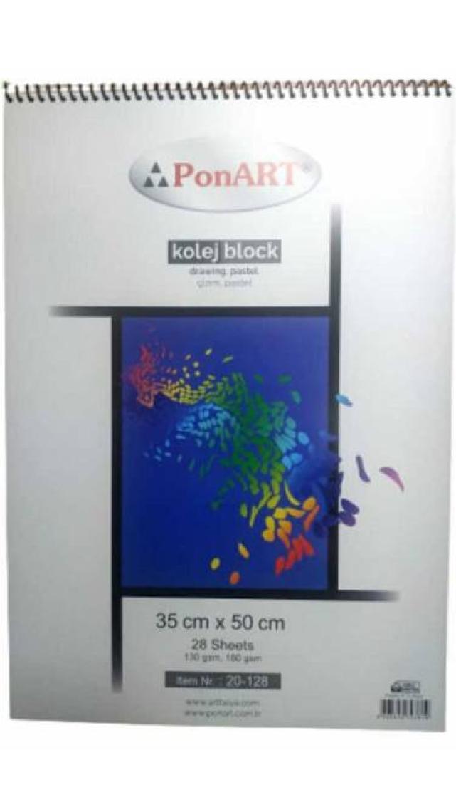 Ponart Kolej Blok Resim Defteri 28 Yaprak 35 x 50 cm