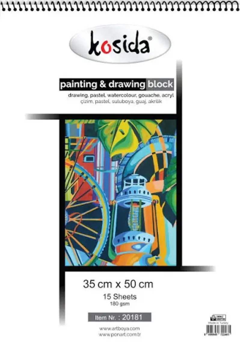 Kosida Paiting Drawing Block 35X50 cm 15 Sayfa Resim Defteri 20181