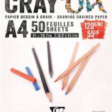 Clairefontaine Cray'On Çizim Blok A4 120gr 50 Yaprak