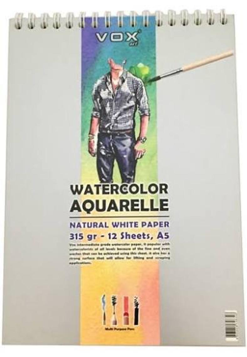 Vox Suluboya Aquarell Resim Defteri A5 315 gr 12 Sayfa