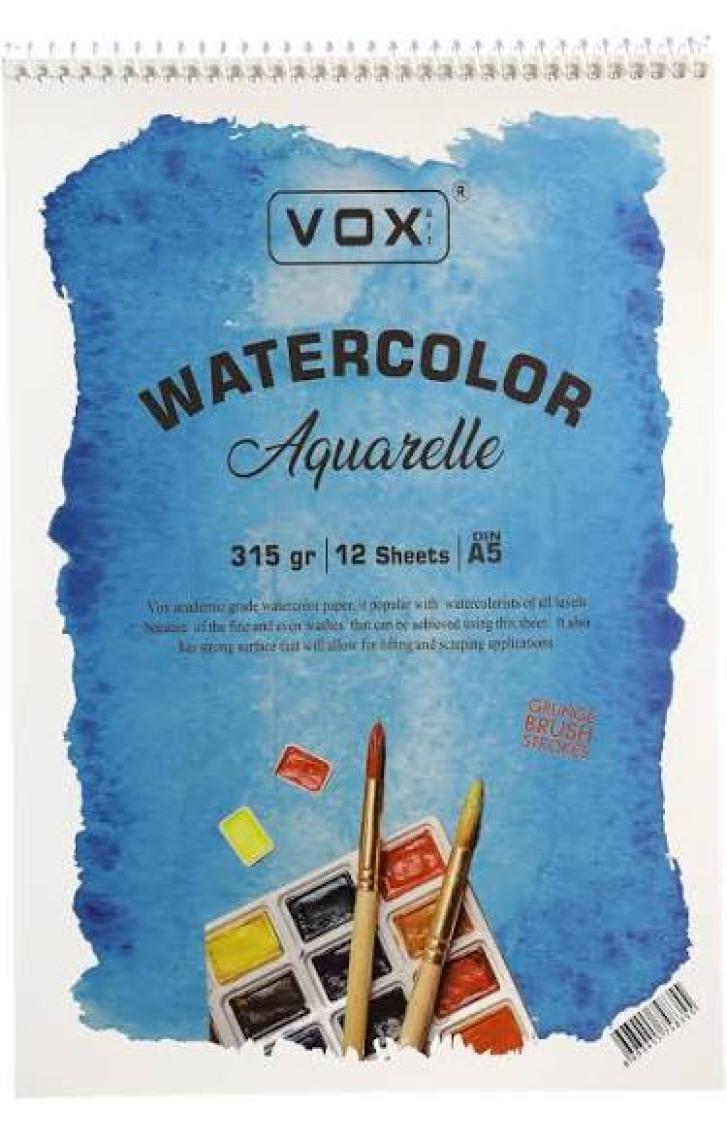 Vox Suluboya Aquarell Resim Defteri A5 315 gr 12 Sayfa