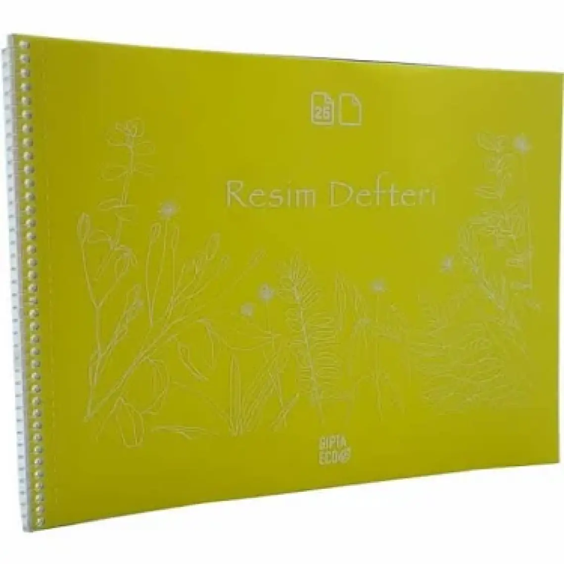Gıpta Eco Spiralli PP Kapak Resim Defteri 35X50 25 Yp. Farklı Renklerde
