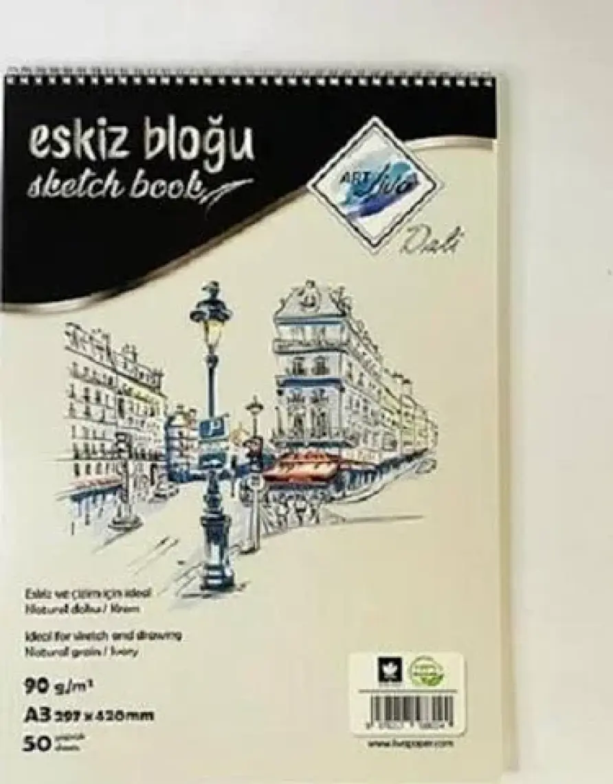 Art Liva Dali Eskiz ve Çizim Defteri 90GR A3 50 Yaprak
