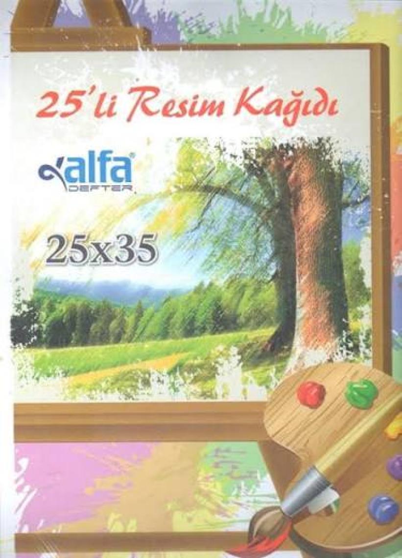 Alfa 25x35 cm Resim Kağıdı 25'li