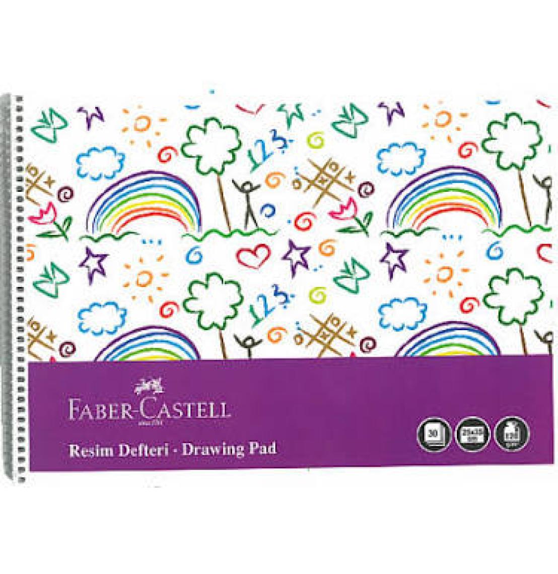 Faber-Castell  25 x 35 cm Pp Kapak Eğlenceli Resim Defteri 30 Yaprak