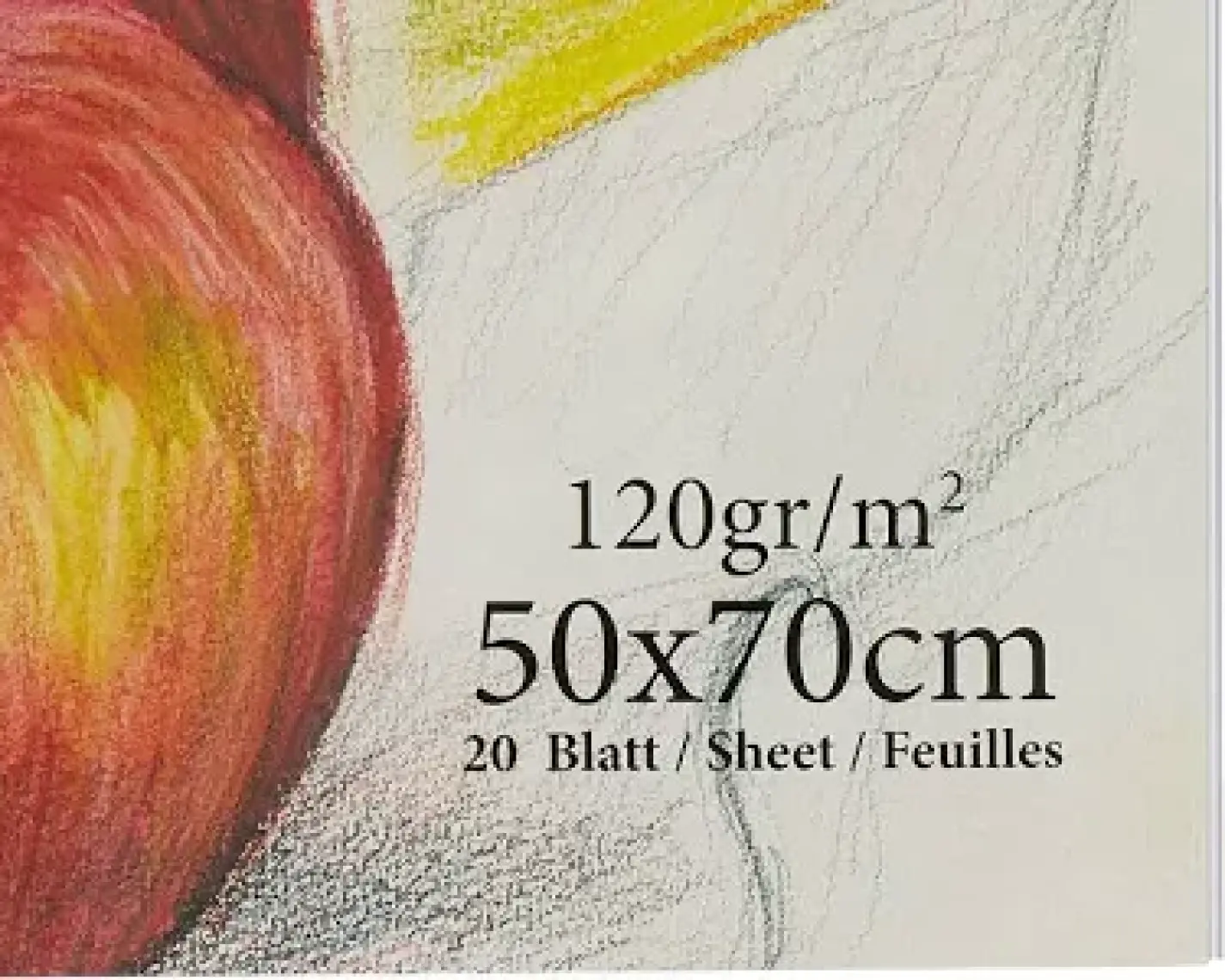 Alex Schoeller Resim Defteri Spiralli 50x70 120gr. 20 Yaprak