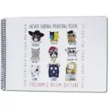 Akademi Çocuk Tükenmez Resim Defteri-1 RESSAM KEDİLER- 25x35cm