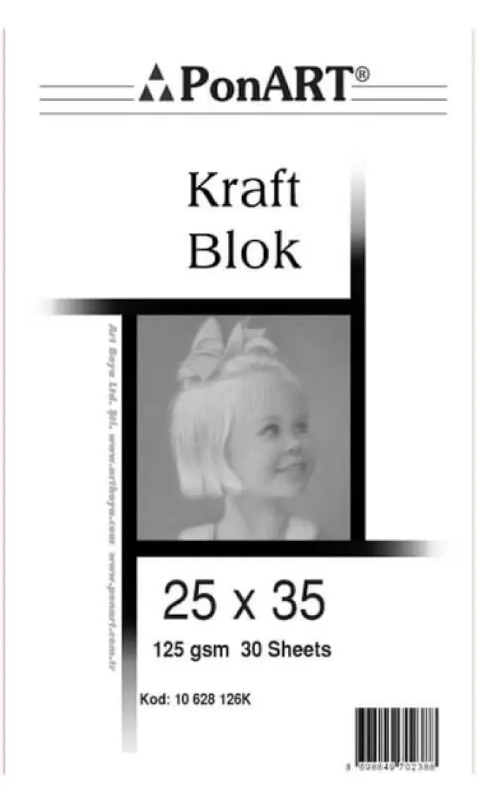 Ponart Kraft A3 Resim Defteri 25x35 125 gr 30 Yaprak