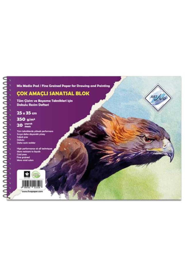 Art Liva Sanatsal Resim Defteri Sulu Teknik 25 x 35 cm