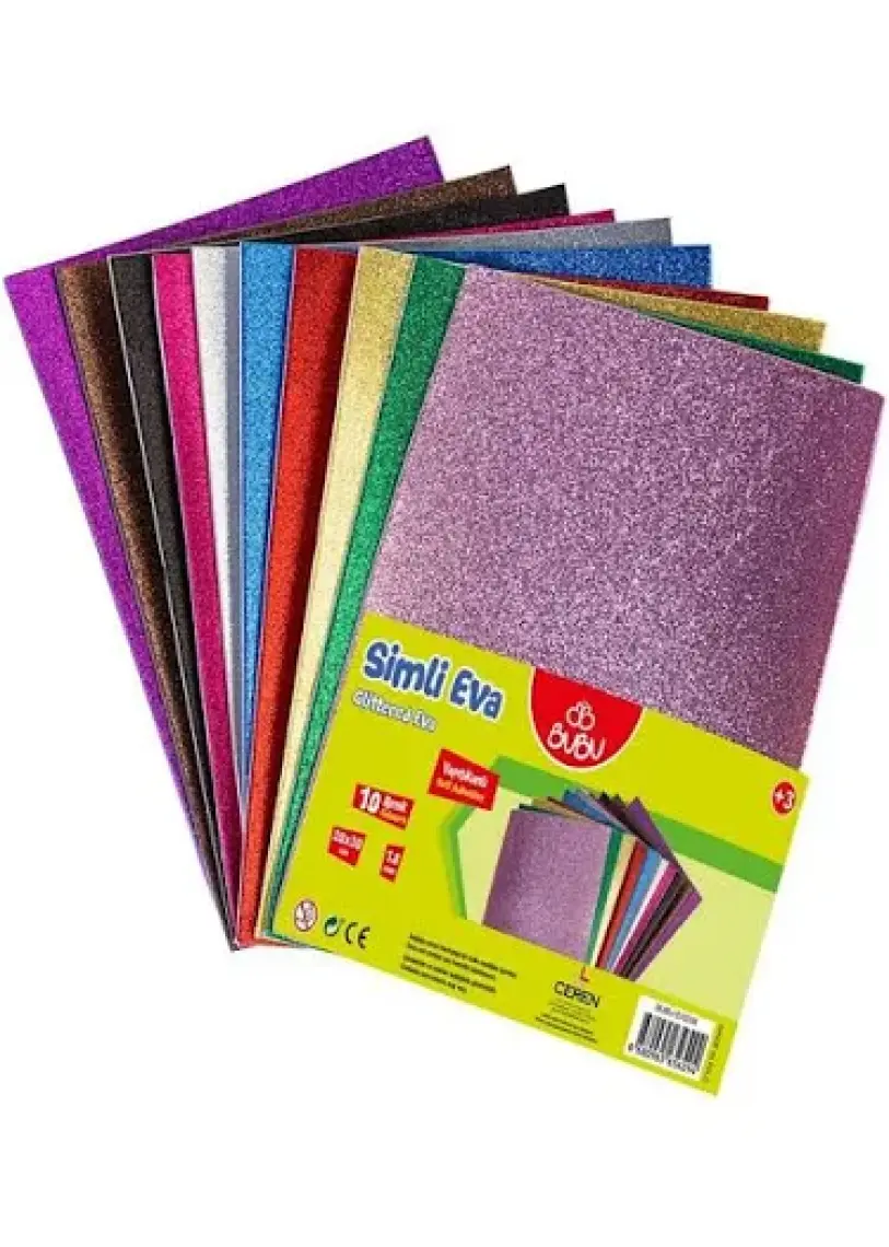 Bu-bu Eva 20x30 Simli Yapışkanlı 1,8mm 10 Renk Ev0038 5 Adet