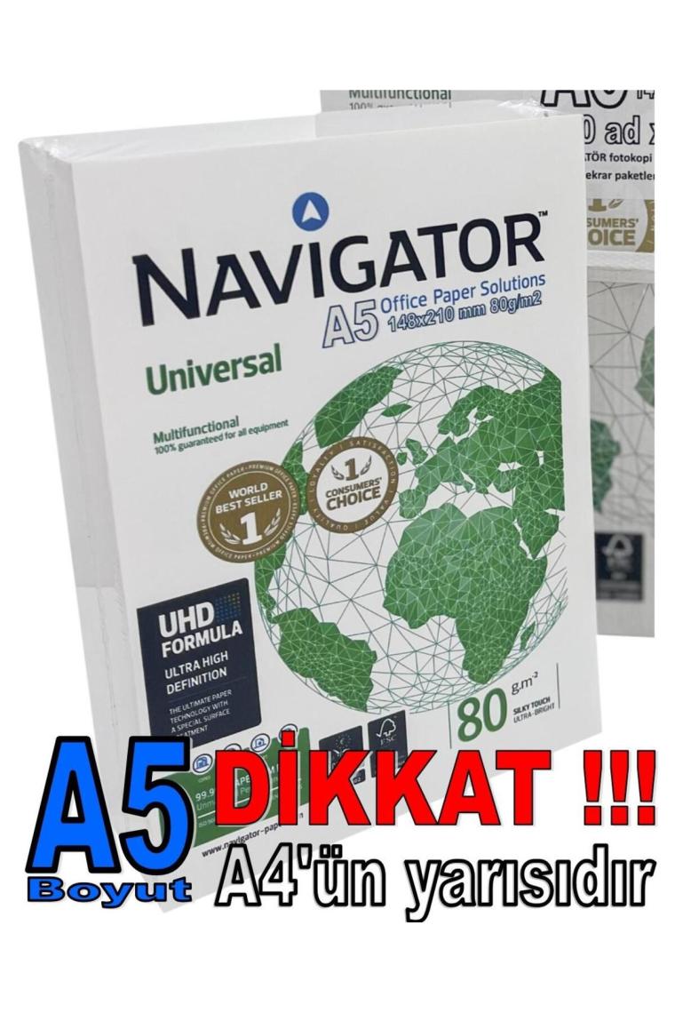 Navigator  A5 (148X210MM) Navigatör Yarım Boy Fotokopi Kağıdı 500 Ad x 10 Paket