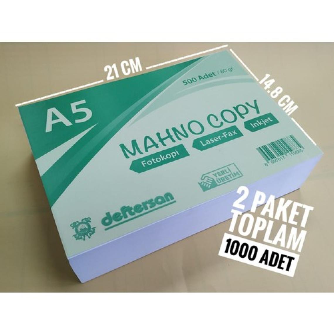 A5 Fotokopi Kağıdı 80 gr 2X500= 1000 Adet