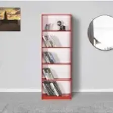 Adore Max 5 Raflı Kitaplık - Kırmızı Renk
