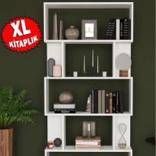 Remaks XL 6 Raflı Kitaplık Beyaz