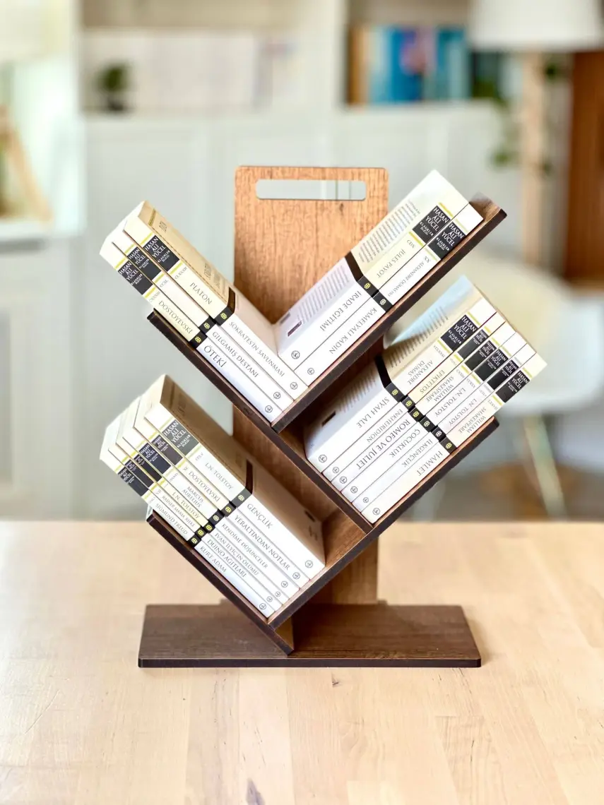 Vigo Wood Mk-20 Masaüstü Ağaç Kitaplık