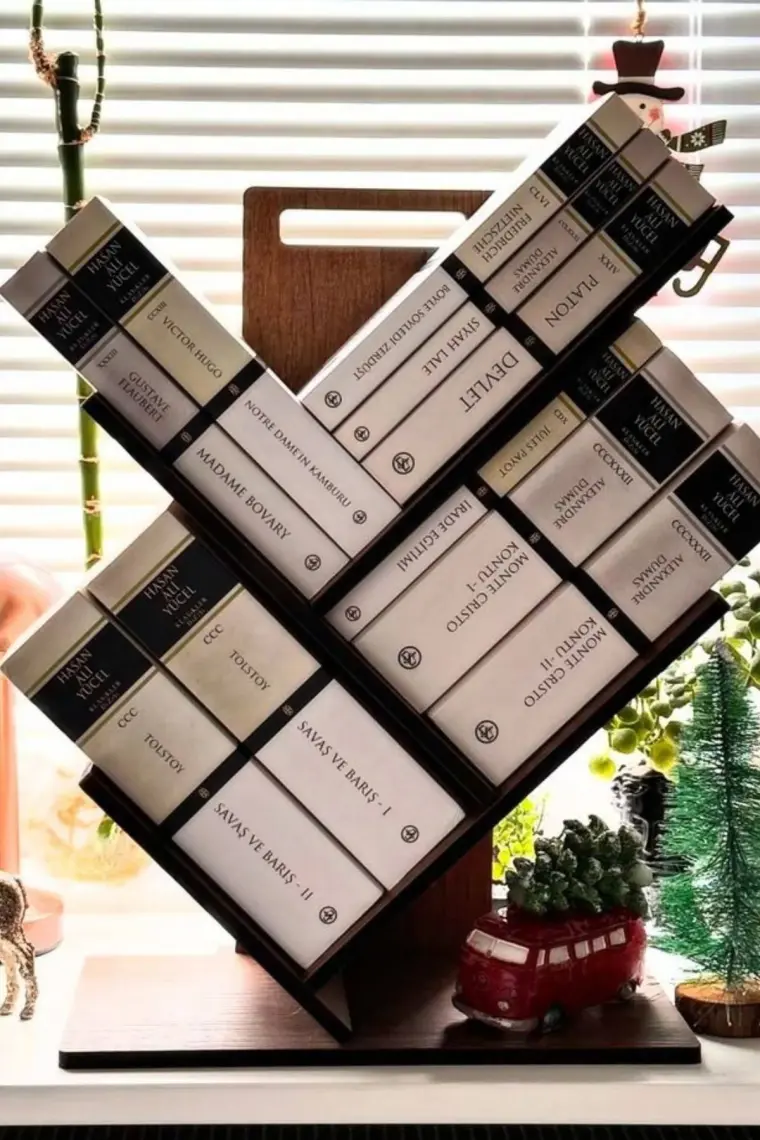 Vigo Wood Mk-20 Masaüstü Ağaç Kitaplık