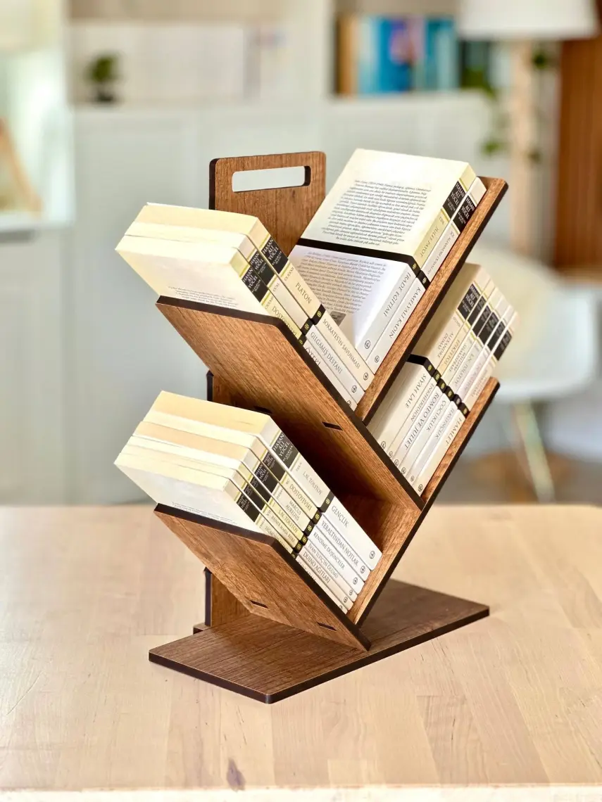 Vigo Wood Mk-20 Masaüstü Ağaç Kitaplık