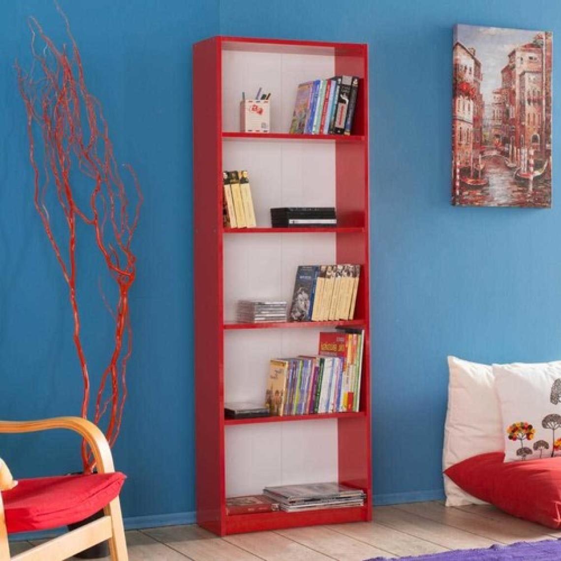 Adore Max 5 Raflı Kırmızı Kitaplık