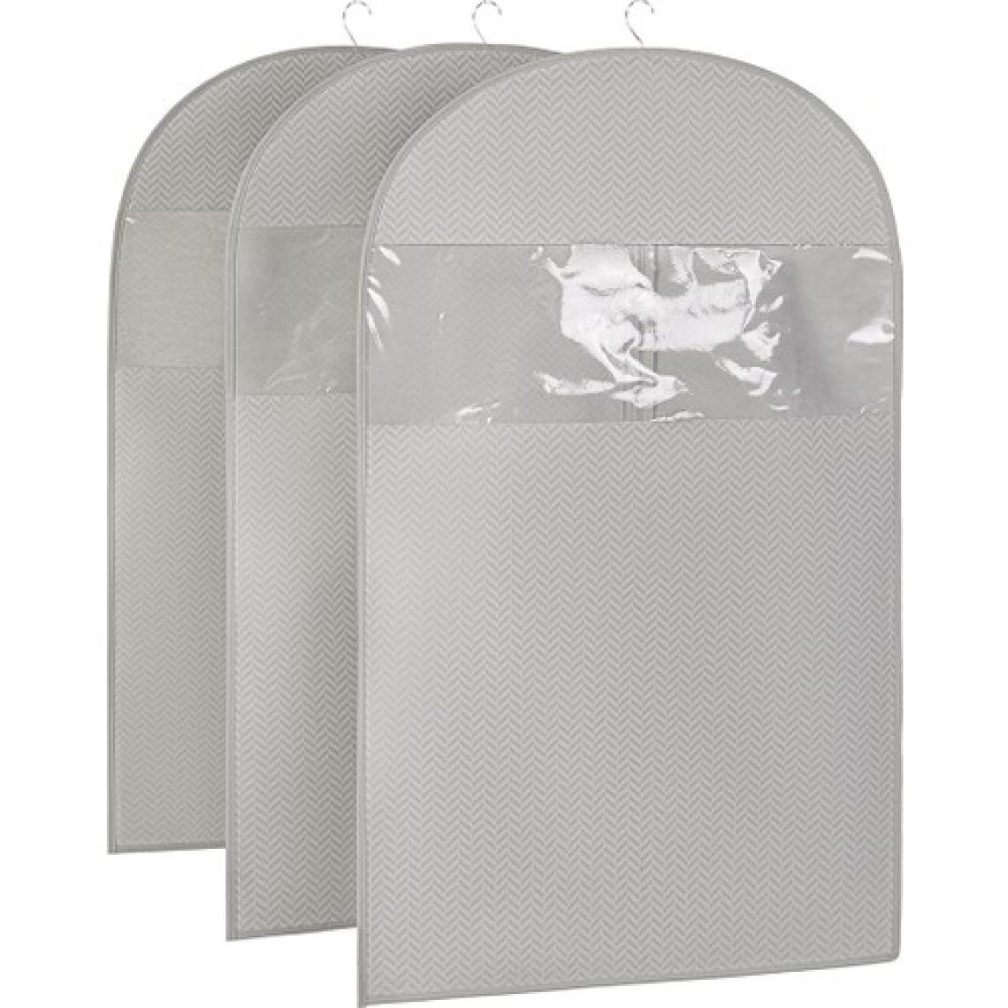 Ocean Home Textile 3 Adet Gri Balıksırtı Elbise Kılıfı Takım Elbise Kılıfı Kıyafet Taşıma Kılıfı Gamboç 60x100 cm