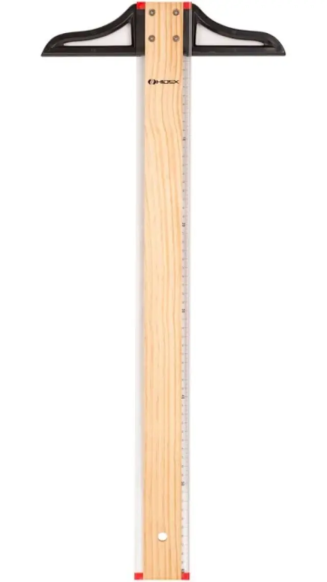 Ahşap T-Cetveli 60 cm (Sökülebilir Başlık, Kumaş Kılıf