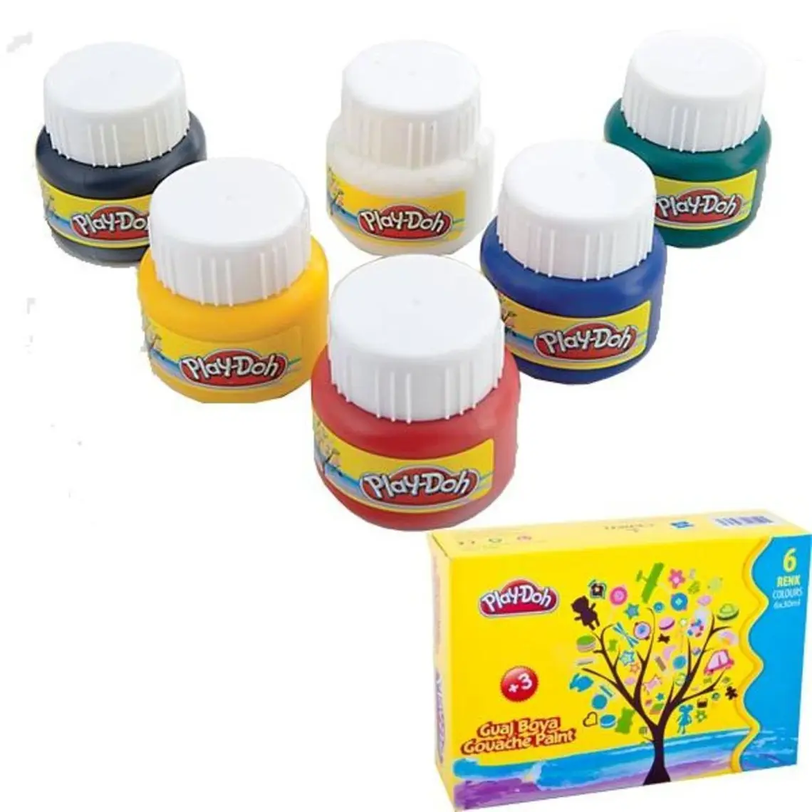 Play-Doh Gu001 6 Renk Guaj Boya 30Ml