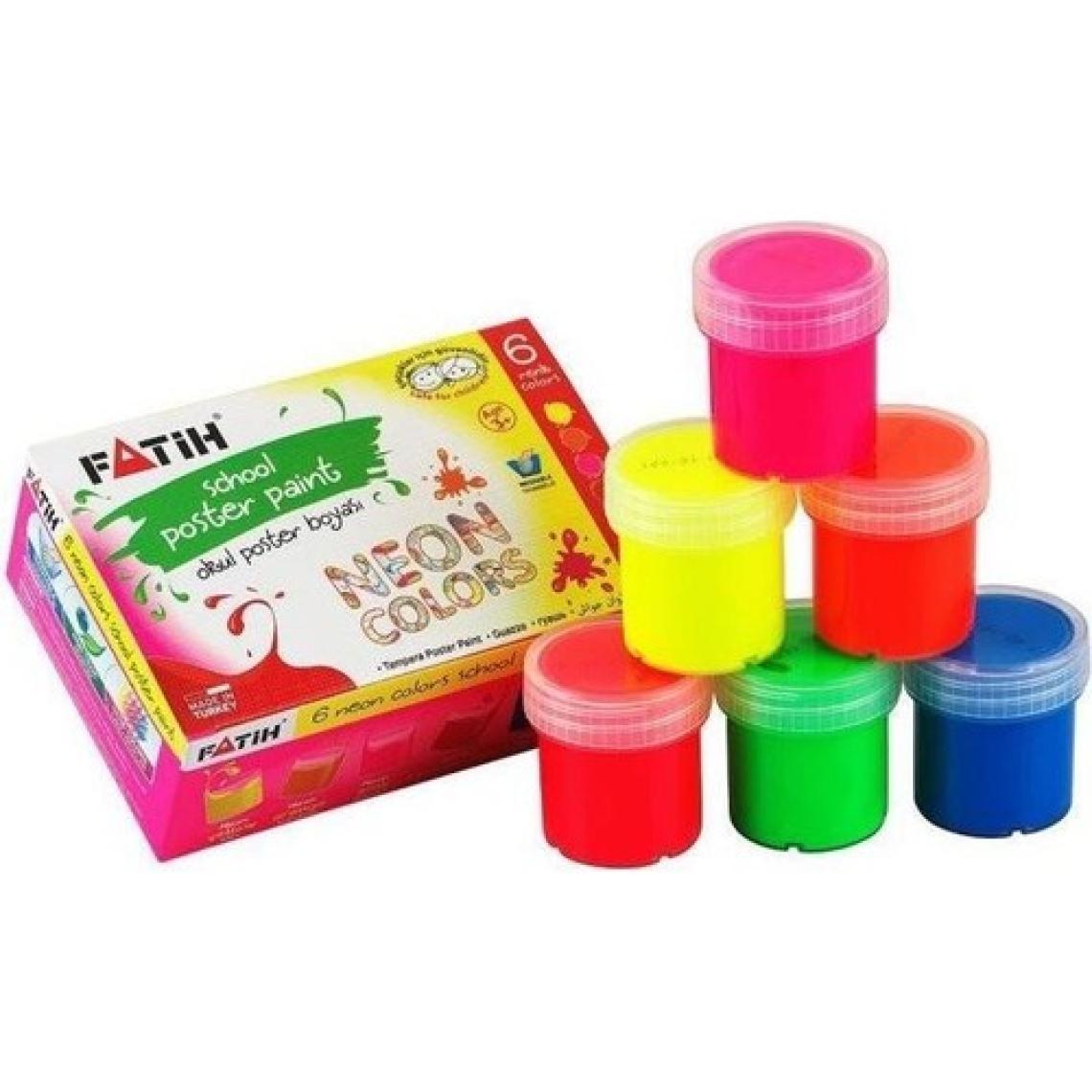 Fatih Guaj Boyası Neon 6 Renk (6*25=150 Ml)