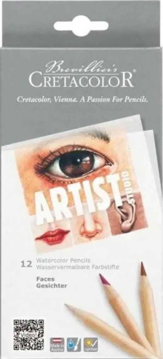 Cretacolor Artist Studio Watercolor Pencils Faces Set 12'li
