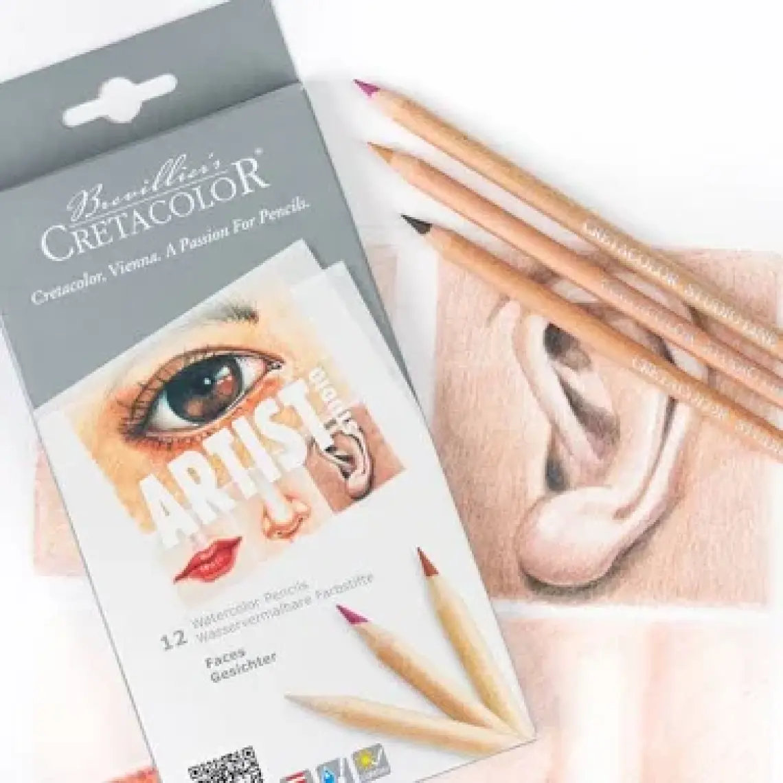Cretacolor Artist Studio Watercolor Pencils Faces Set 12'li