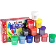Fatih 25 ml 12 Renk Guaj Boya