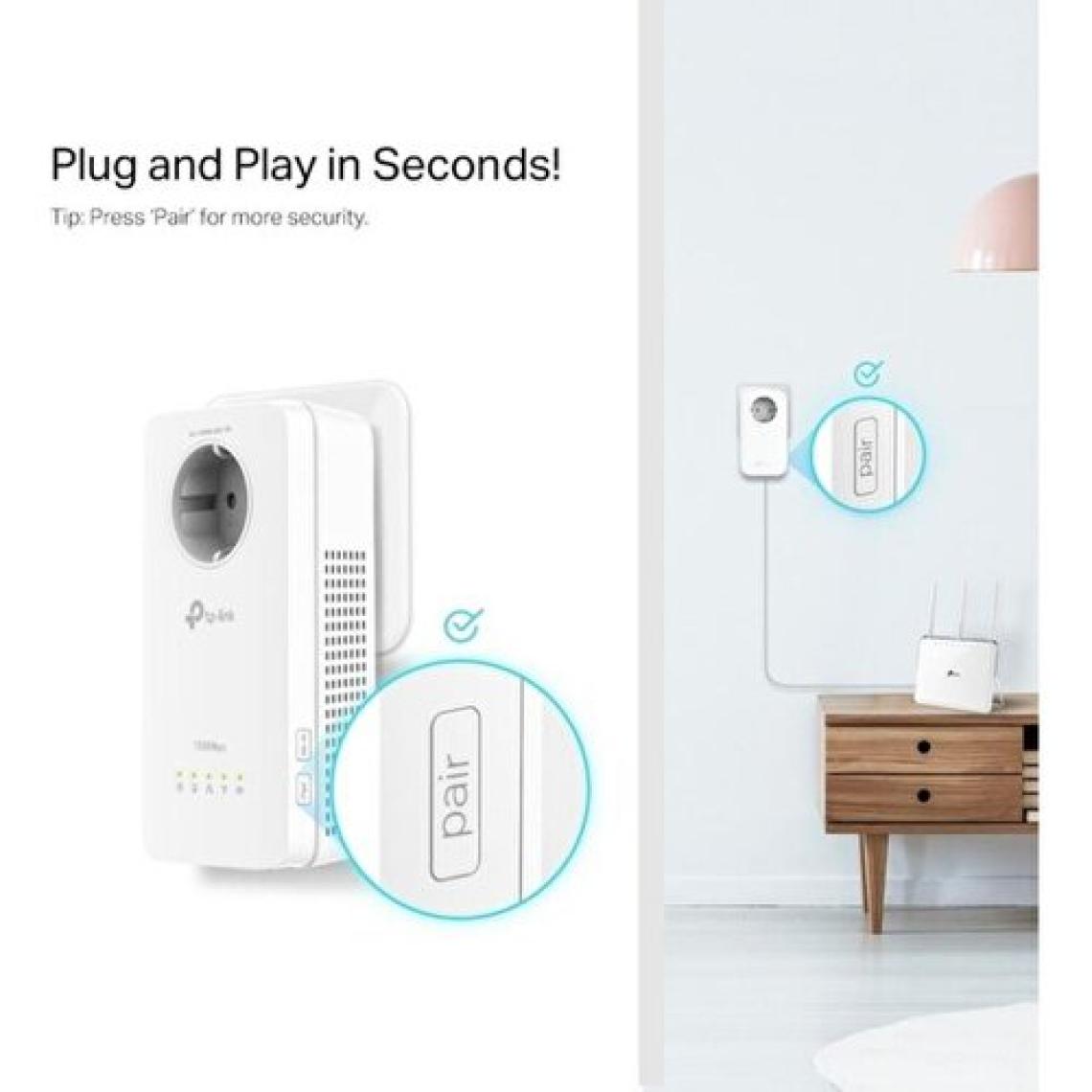 TP-Link TL-WPA8631P, AC1300 Mbps Kablosuz Powerline Adaptörü