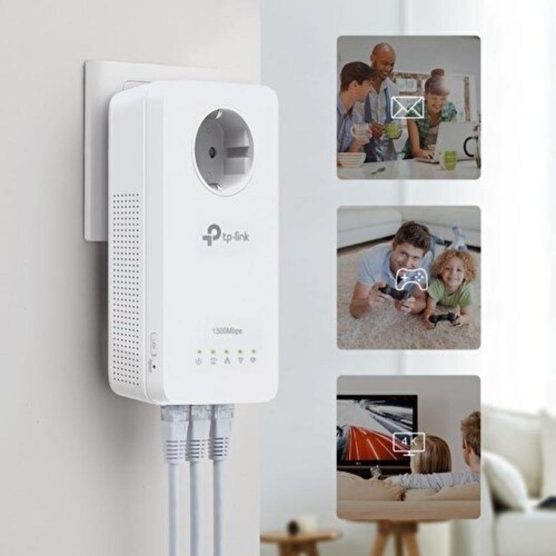 TP-Link TL-WPA8631P, AC1300 Mbps Kablosuz Powerline Adaptörü