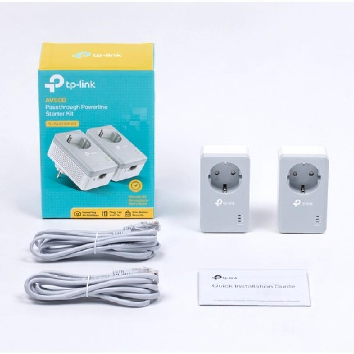 TP-Link TL-PA4010P KIT | Powerline Adaptör Seti | AV600 Mbps | Priz Soketli Tasarım | Ethernet Port | Tak ve Çalıştır | Kolay Kurulum | Tüm Modem ve Router Modelleri ile Uyumludur