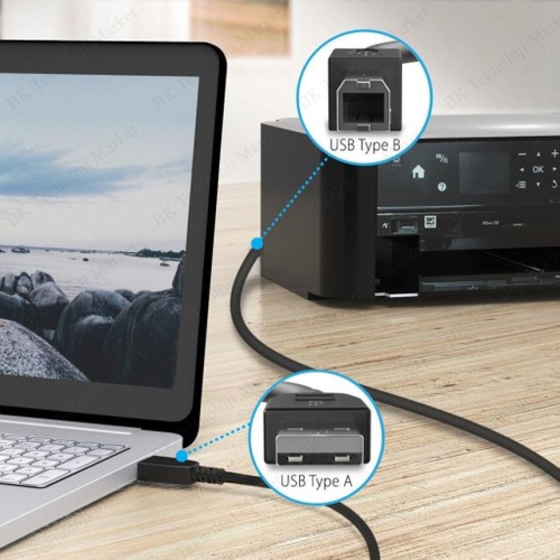 Moonkip Hp USB Yazıcı Printer Ara Bağlantı Kablosu