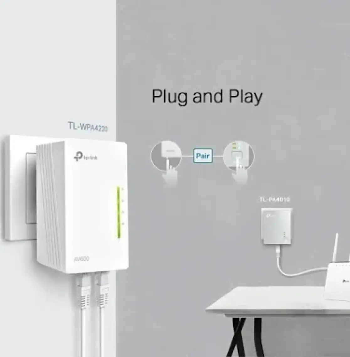 TP-Link TL-WPA4220 TKIT | Powerline Adaptör Seti | AV600 + N300 Mbps | Ethernet Port | Stabil Bağlantı | Kolay Kurulum | Tak ve Çalıştır | Tüm Modem ve Router Modelleri ile Uyumludur