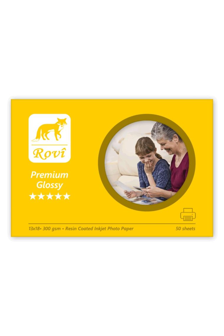 Rovi Premium Parlak Fotoğraf Kağıdı - 300Gsm - 50Yp - 13X18cm