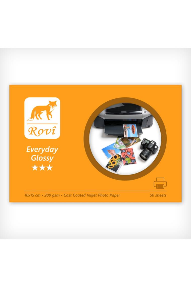 Rovi Everyday Parlak Fotoğraf Kağıdı - 200Gsm - 50Yp - 10X15cm